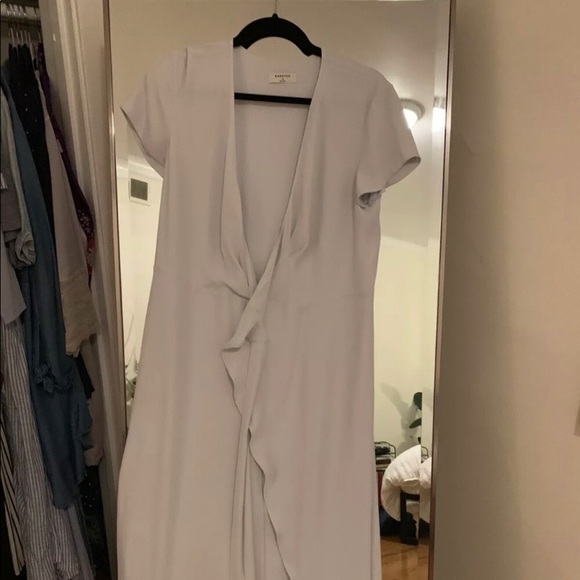 babaton slit wrap dress